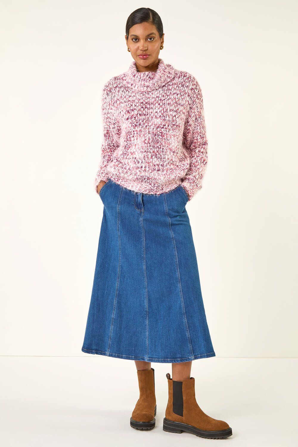 Roman Speckled Soft Fluffy Knit Jumper