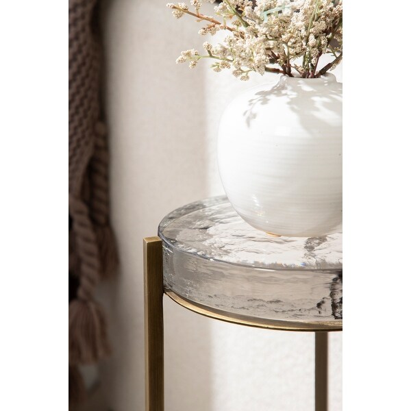 Kate and Laurel Aguilar Glam Drink Table - 8x8x23