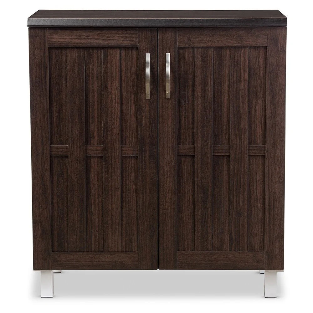 Contemporary Dark Brown Storage Cabinet by Baxton Studio
