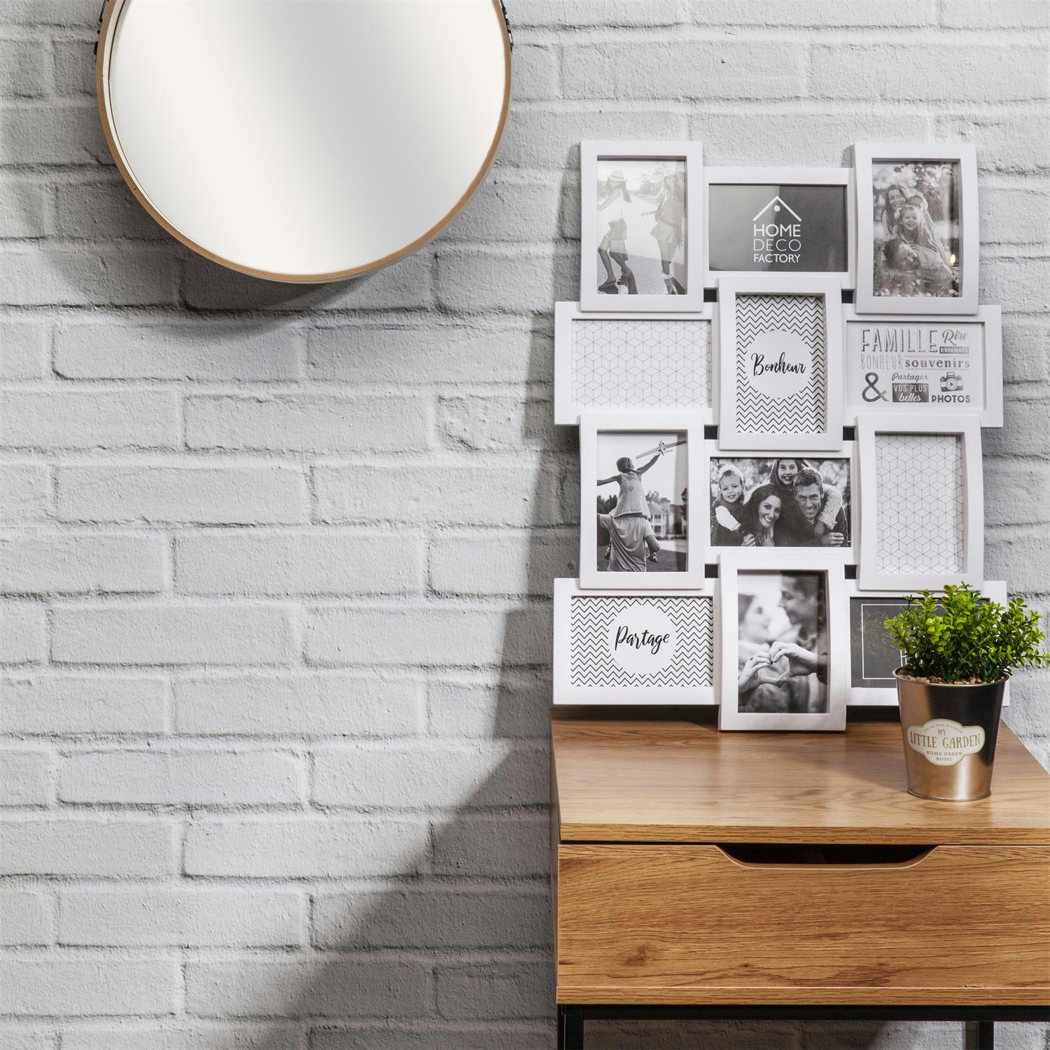 - Pêle-mêle 12 photos 10 x 15 cm be happy blanc