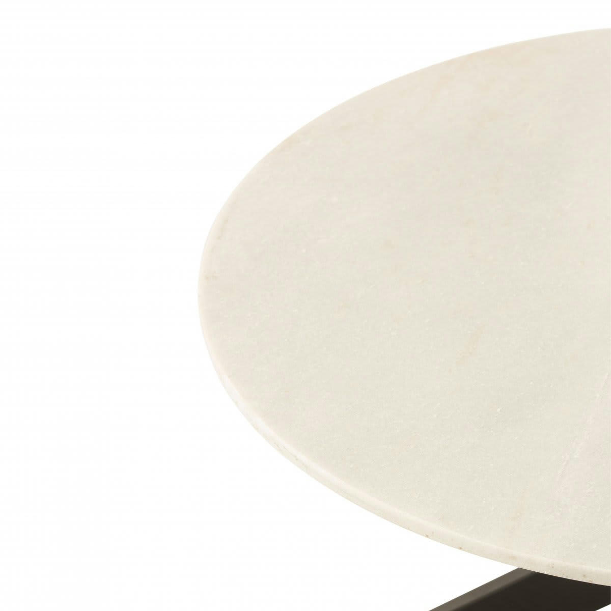 STOCKHOLM - Table basse en marbre blanc pieds en étoile noir