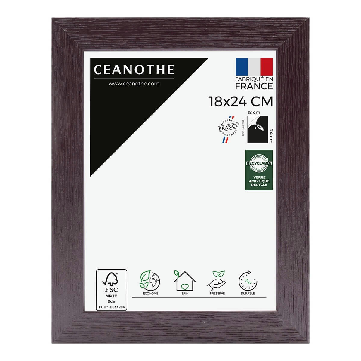 TUTTI FRUTTI - Cadre photo figue 18x24 cm bois reconstitué fsc