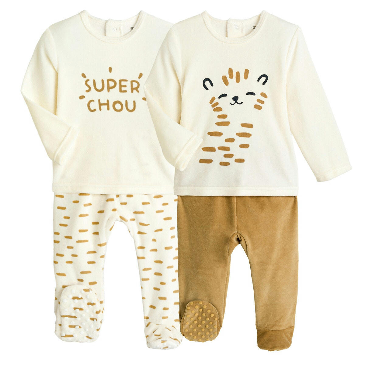 Lot de 2 pyjamas en velours