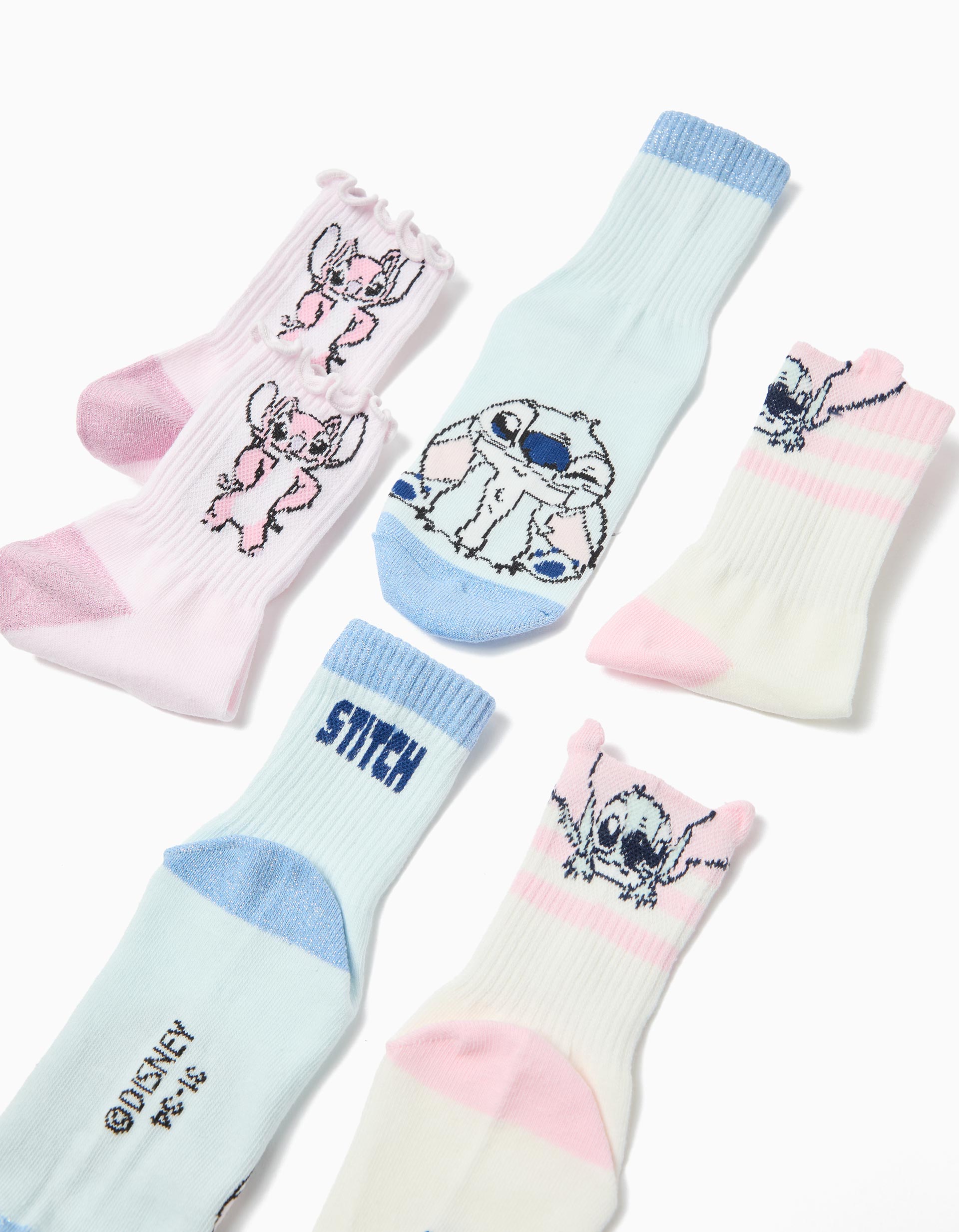 Pack 3 Meias 'Lilo e Stitch' ©Disney, Menina, Multicor