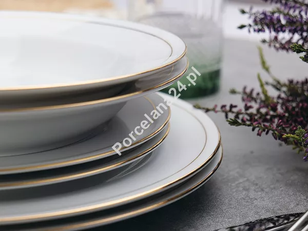 Komplet talerzy na 6 osób (18 el) Ćmielów - Pułaski 3606
