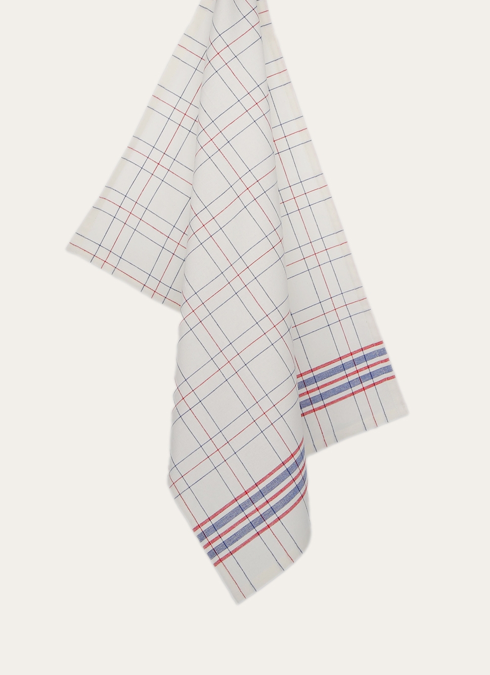 TORCHON EN COTON à CARREAUX MULTICOLORE