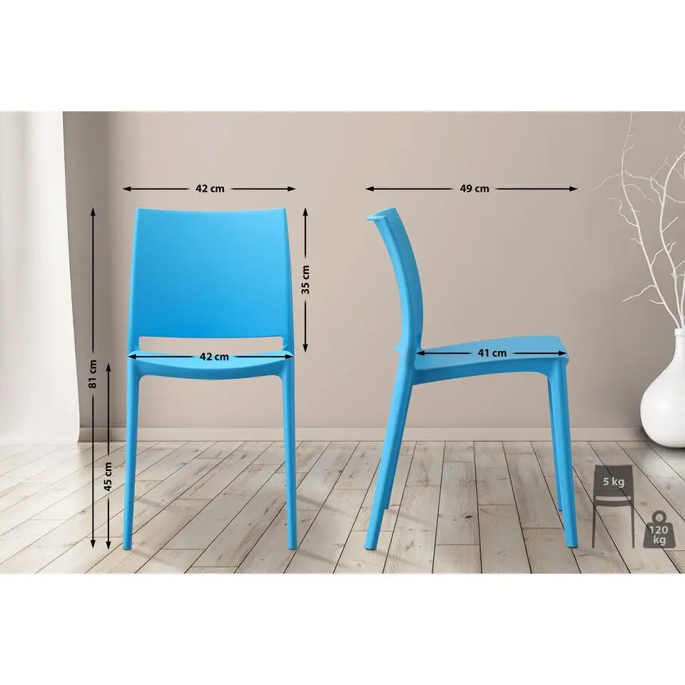 CLP Tuinstoel Meton Kunststof - blauw