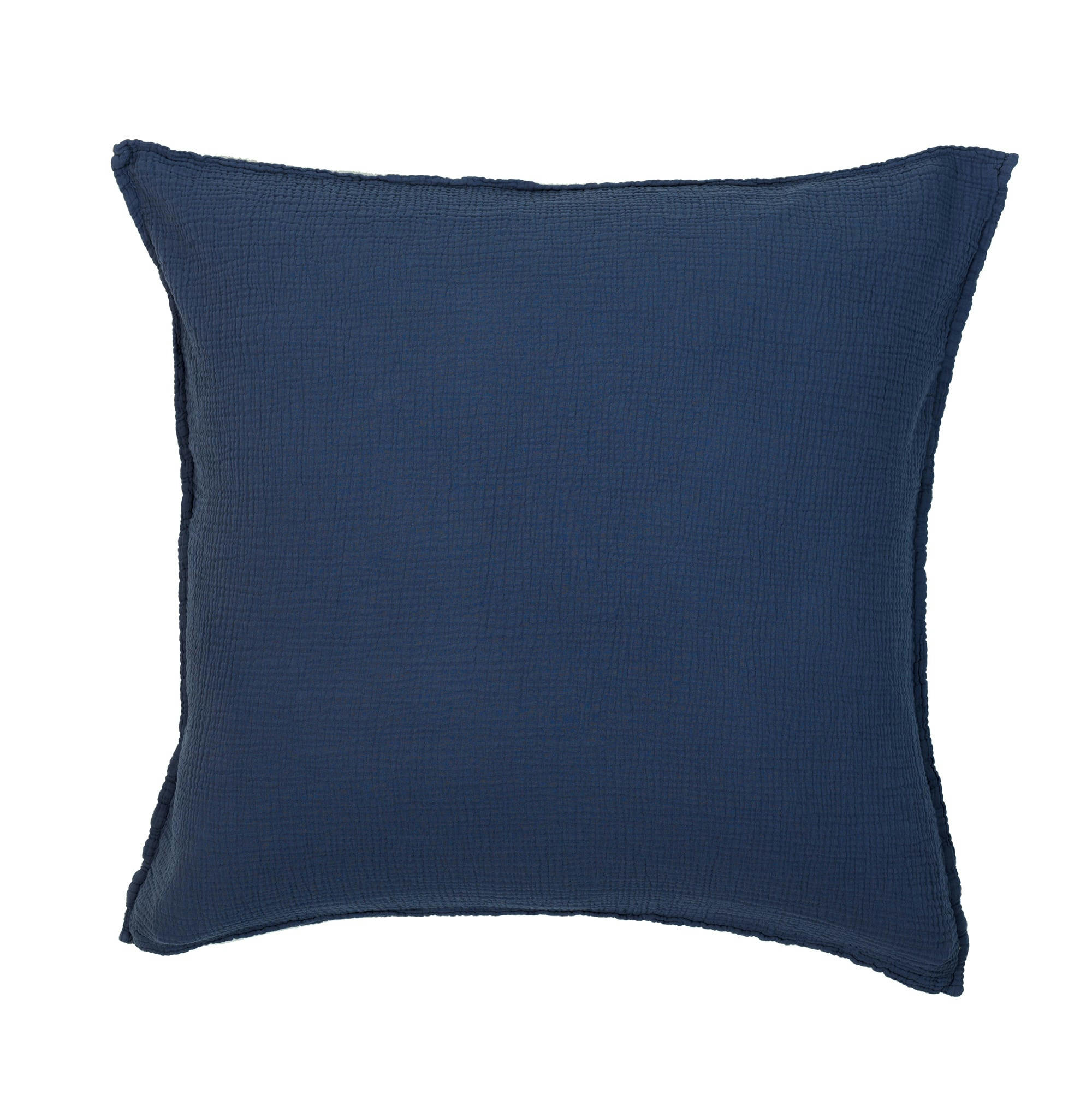 GAZE DE COTON - Taie d'oreiller gaze de coton bleu nuit 65X65 CM