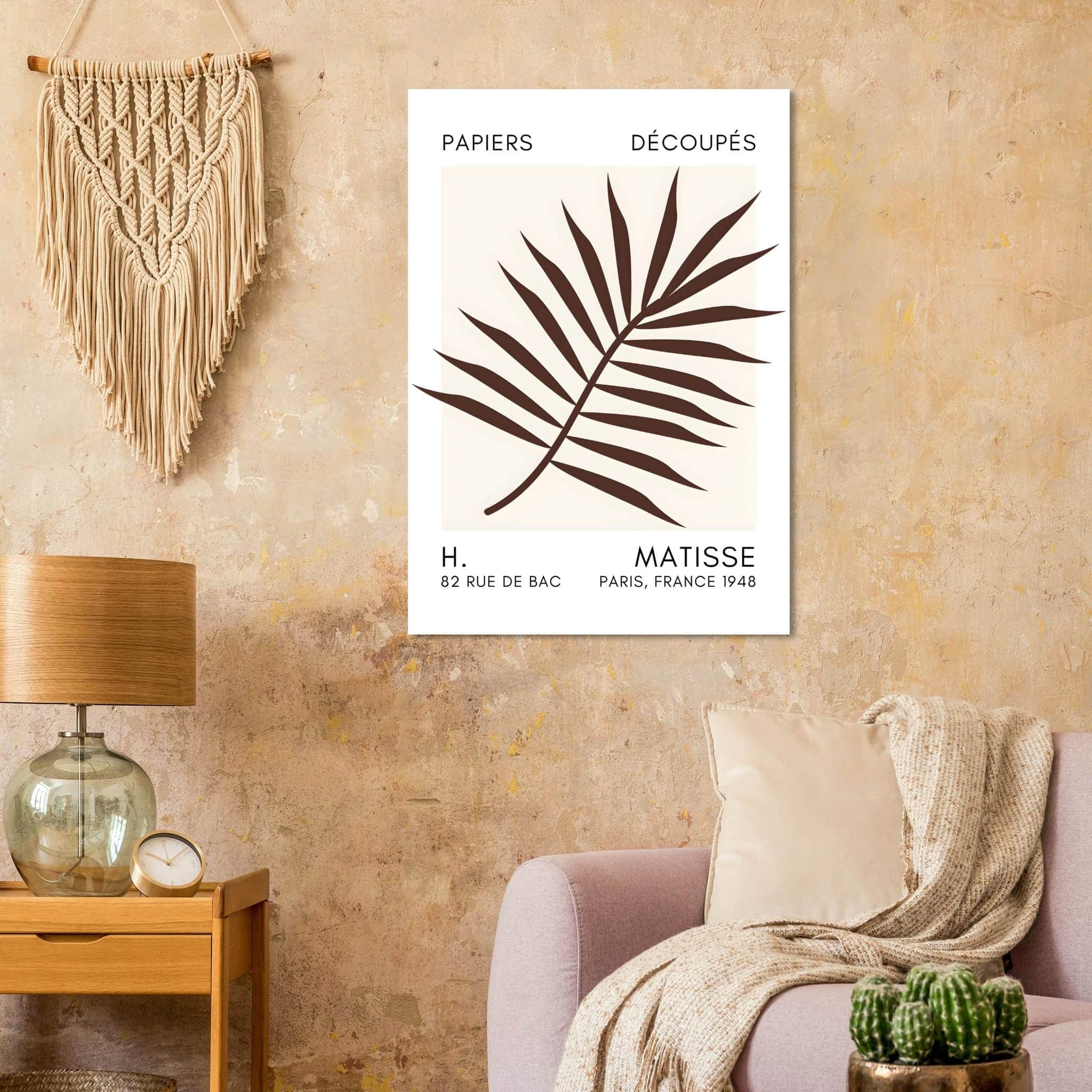 Artfulprints Poster Matisse – Floral reef brown  - 70x100 cm - Bruin