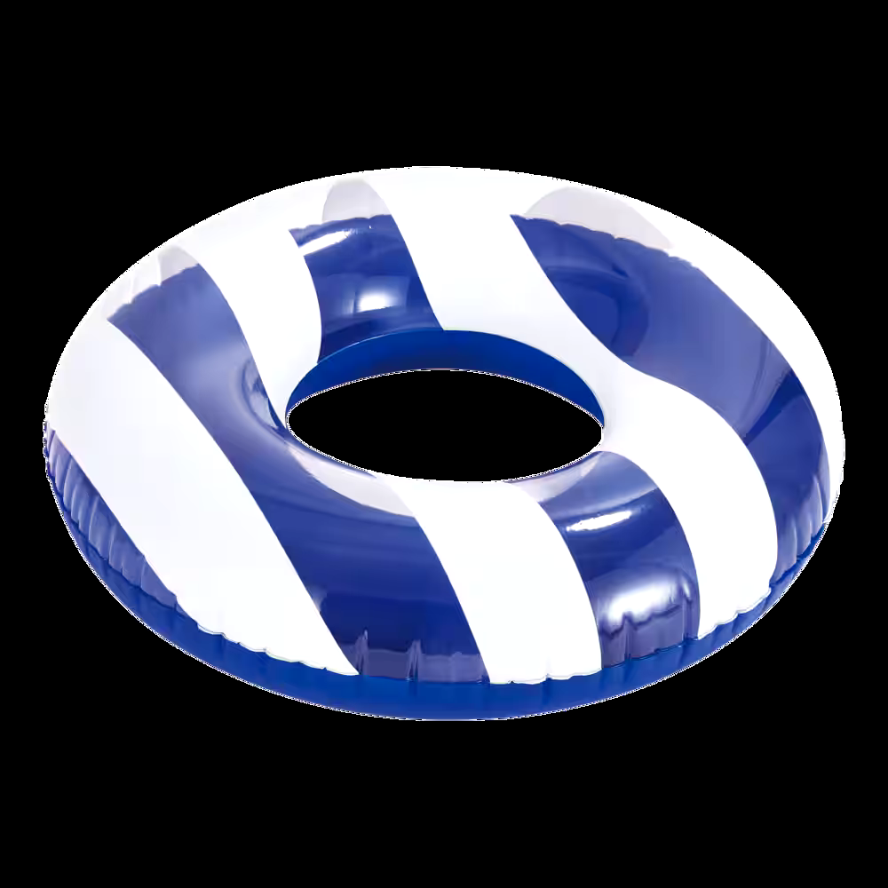 Stella & Finn Printed Stripe Inflatable Pool Swim Ring/ Tube, 36-in