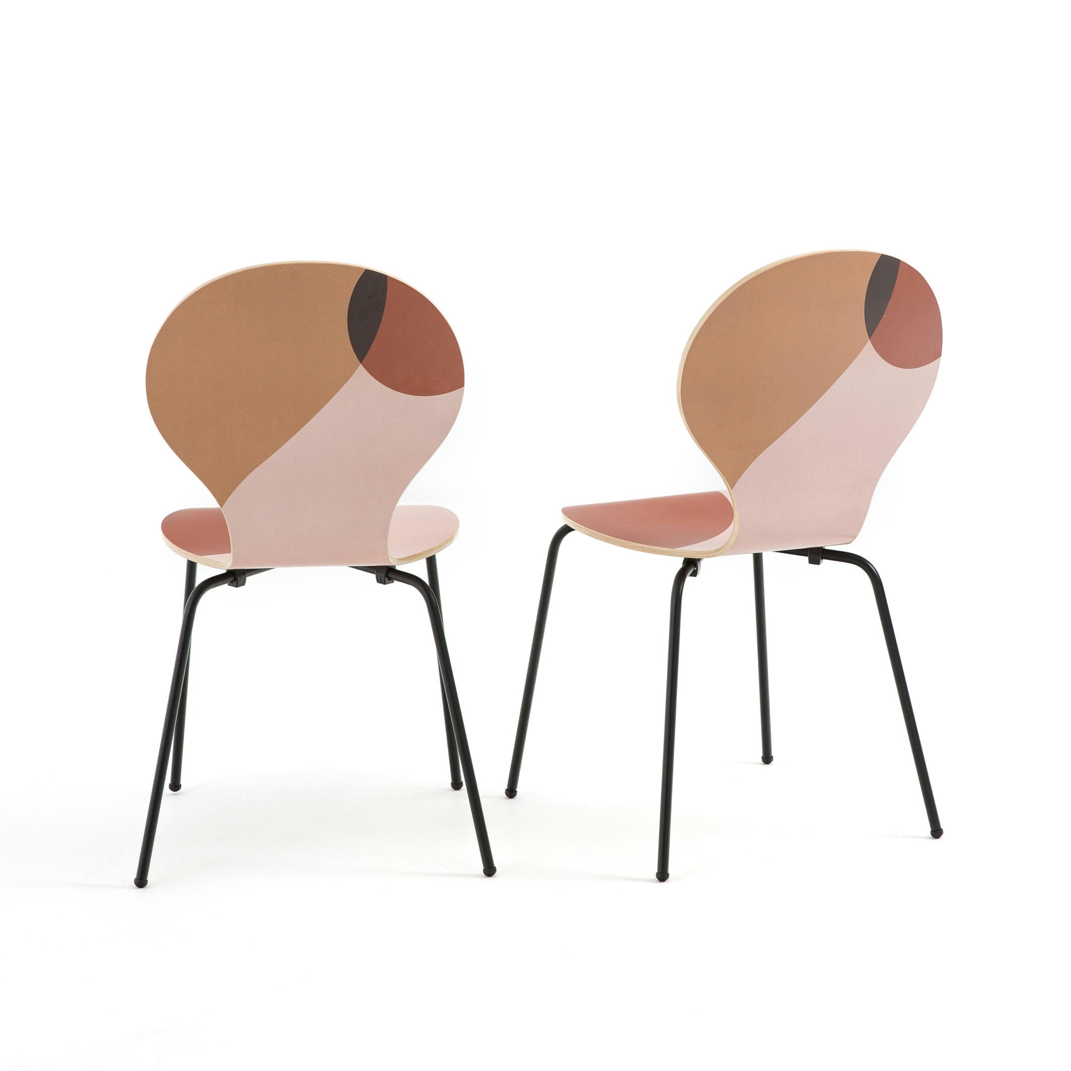 Lot de 2 chaises imprimées empilables BONNA