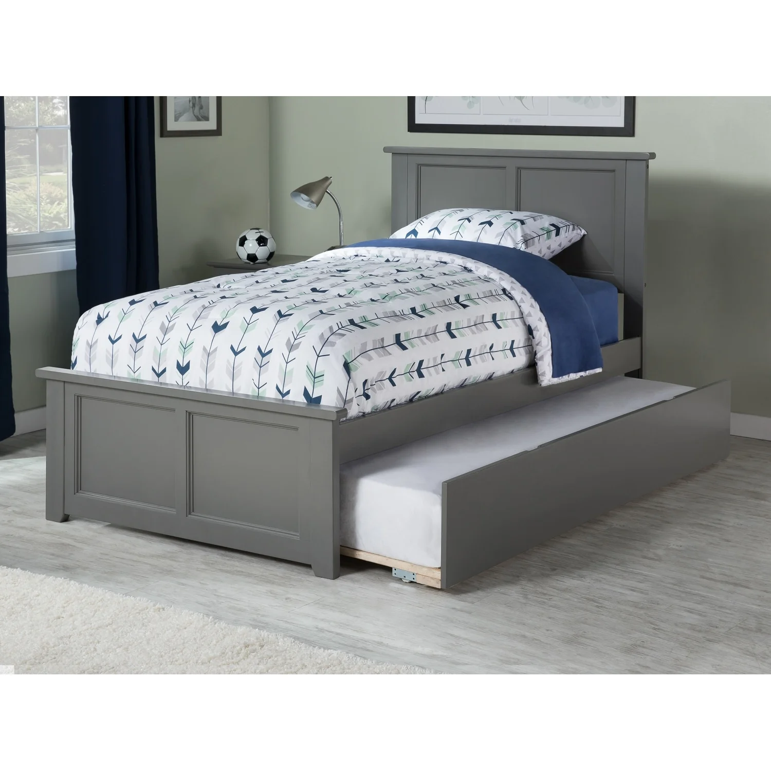 AFI Madison Platform Bed with Matching Footboard & Trundle