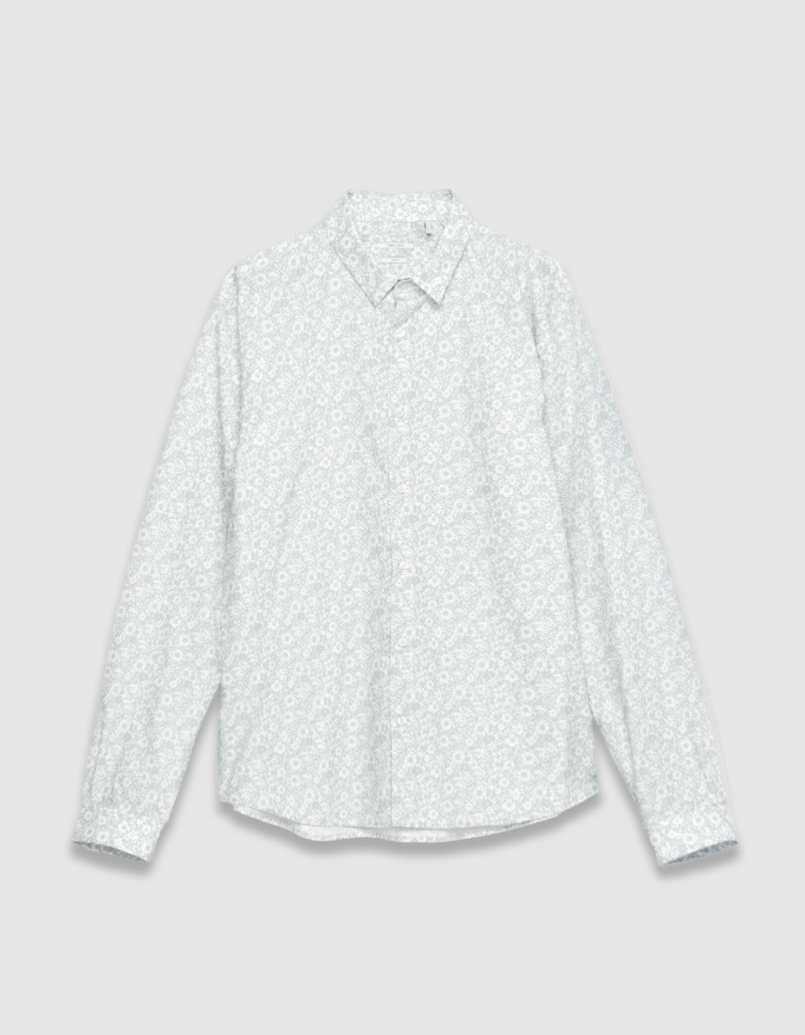 Chemise slim verte tissu Liberty motif fleurs Homme