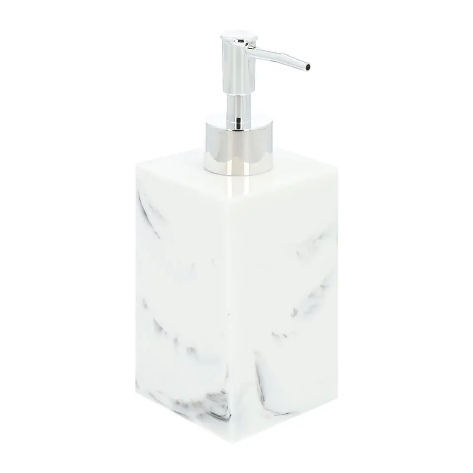 QUVIO Zeepdispender - marmer look - Wit