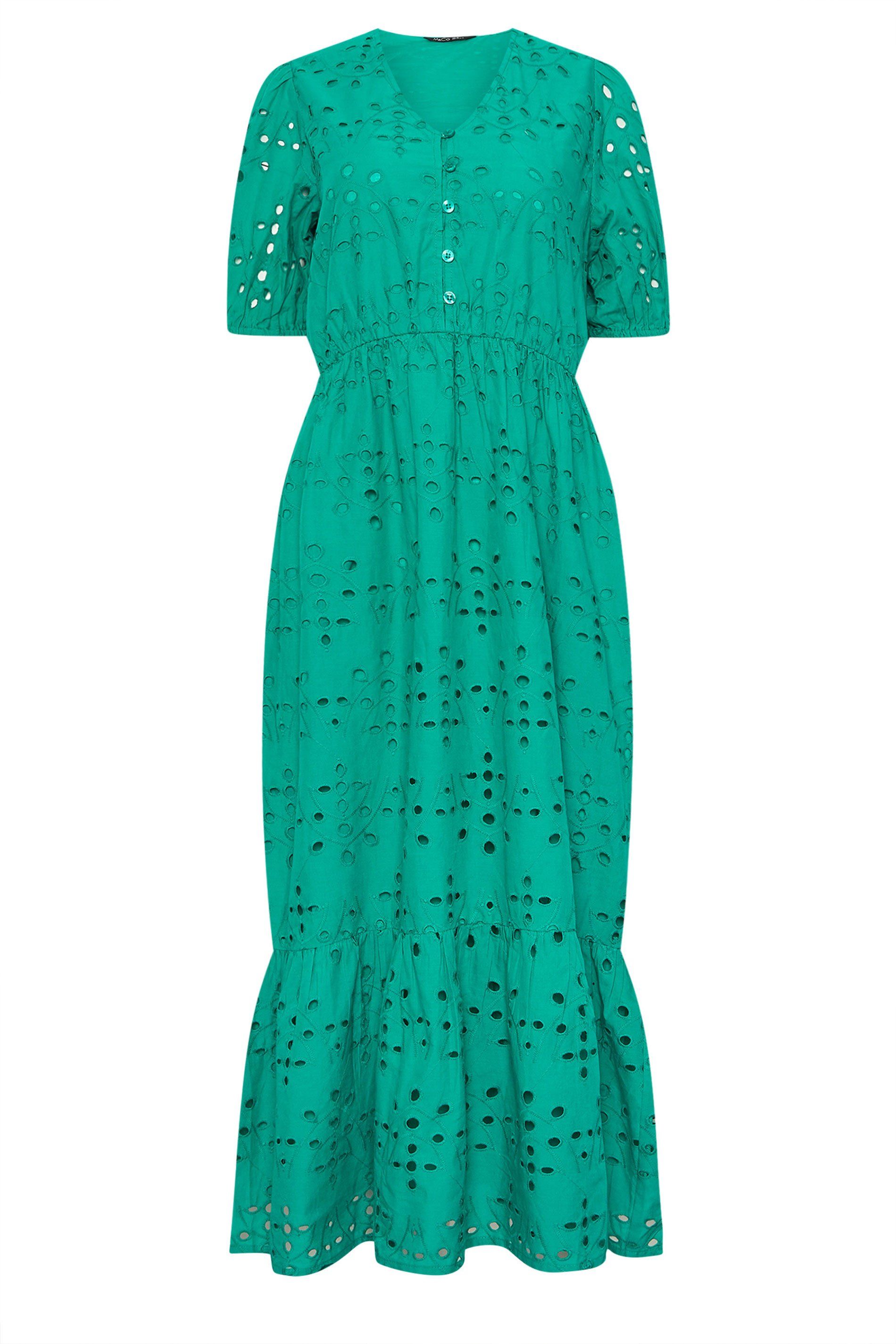 M&Co Broderie Tiered Midi Dress