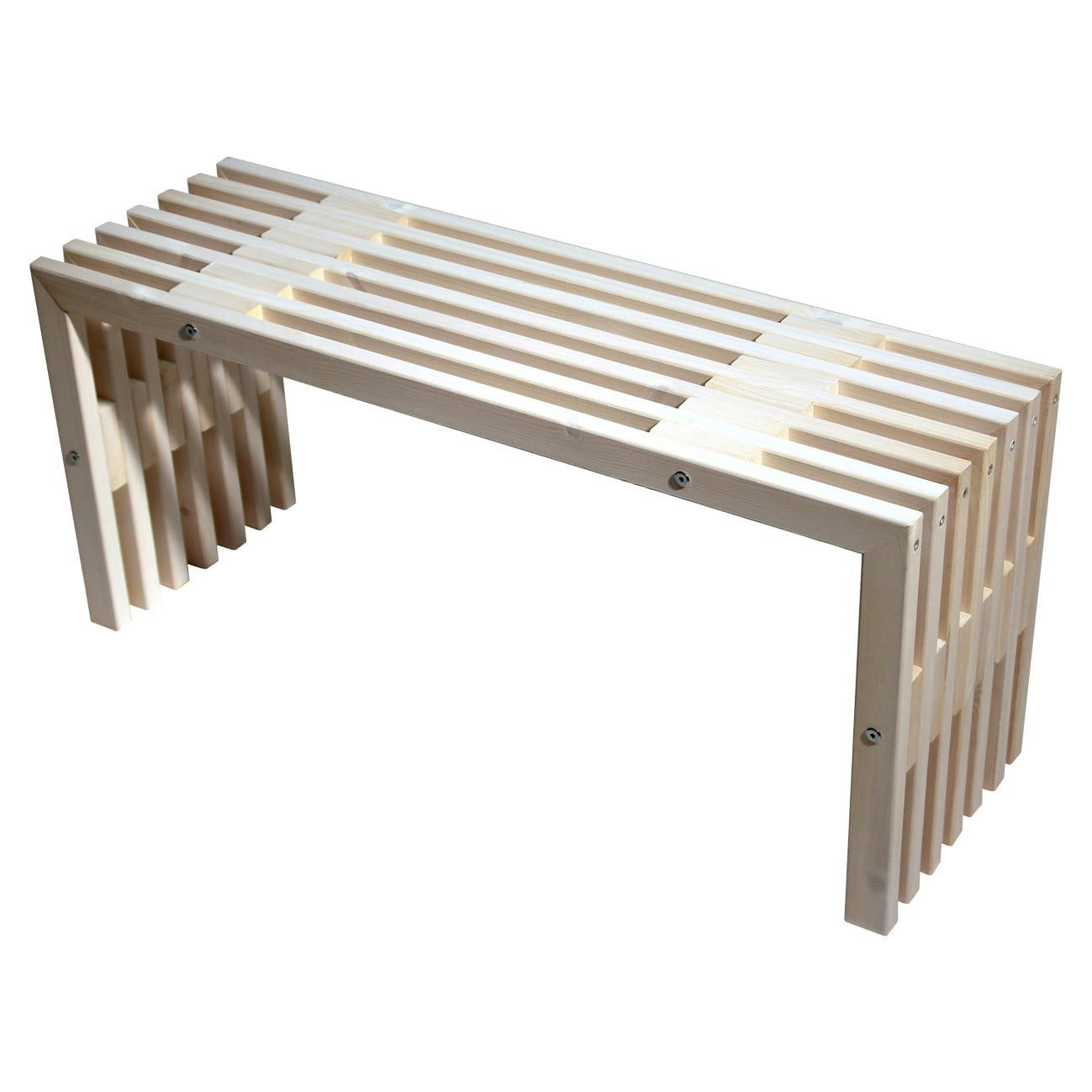 D-BENCH - Banc déco 100 cm pin - blanc, huilé