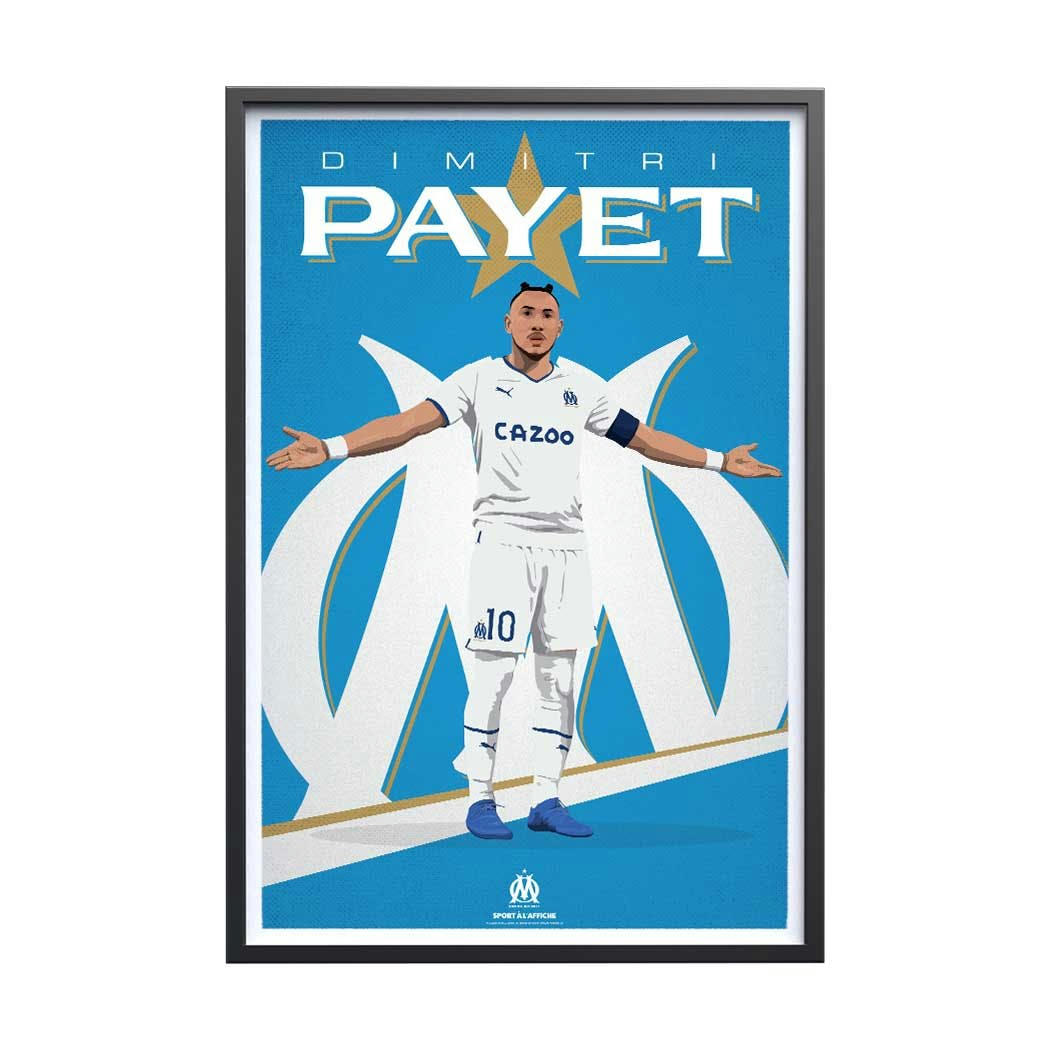FOOT - Affiche Foot - Olympique de Marseille - Dimitri Payet 30x40cm