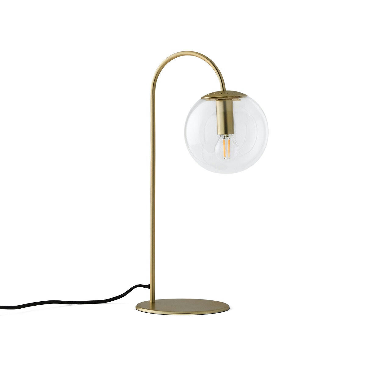 Lampe à poser laiton et verre, Moricio