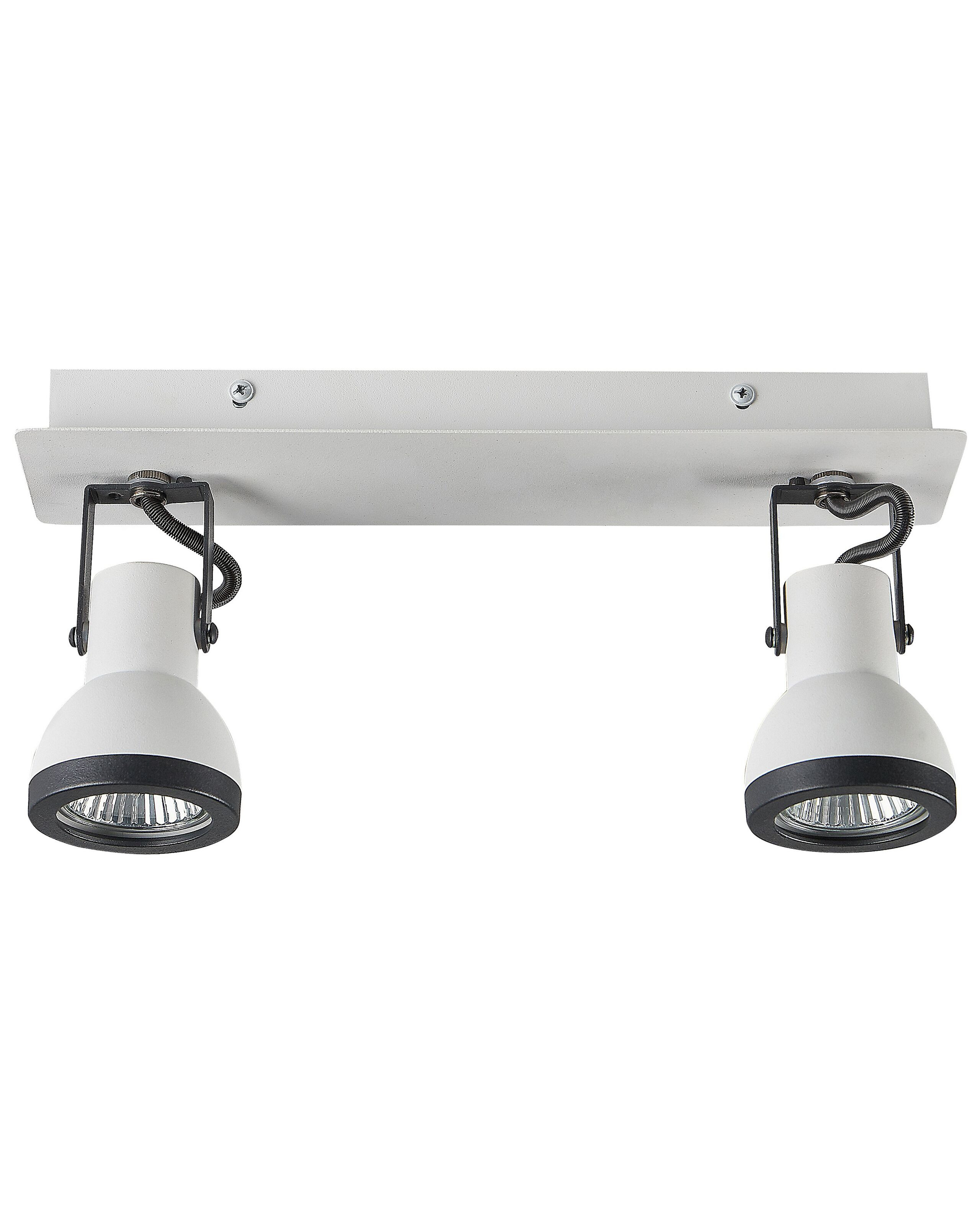 2-punktowa lampa sufitowa metal biało-czarna