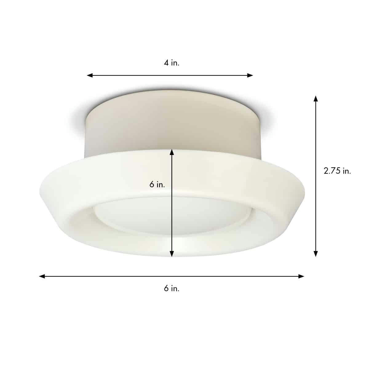 Dundas Jafine DF6WZW Air Diffuser with Flange and Locking Ring, White, 6-in