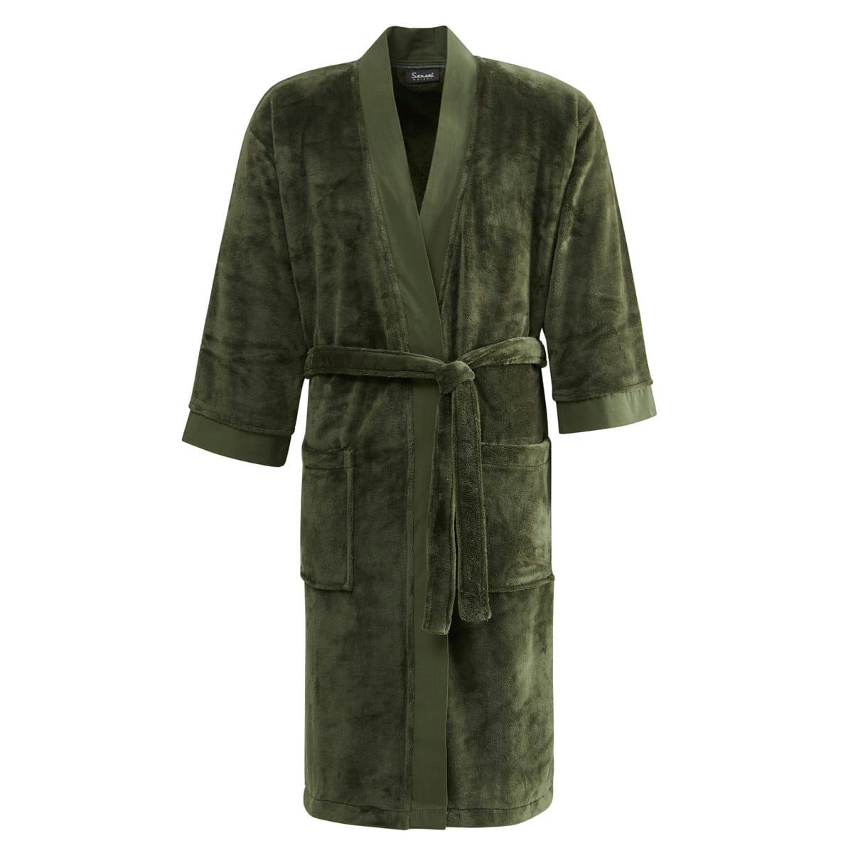 LAHTI - Peignoir kimono mixte polaire chaud  eucalyptus S
