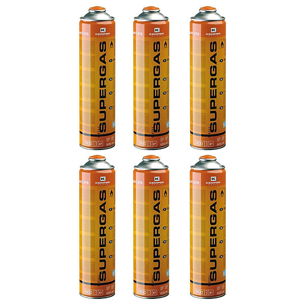 Pack de 6 Cartouches gaz 330g Bouteilles Butane propane 600ml Kemper Bonbonne gaz universelle valve 7/16