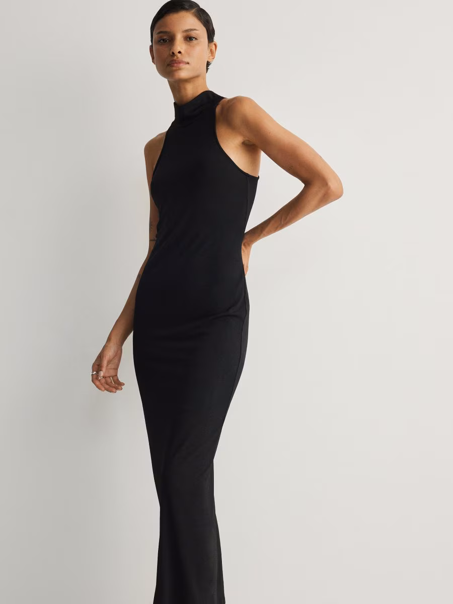 Knitted Dress With A Halter Neckline