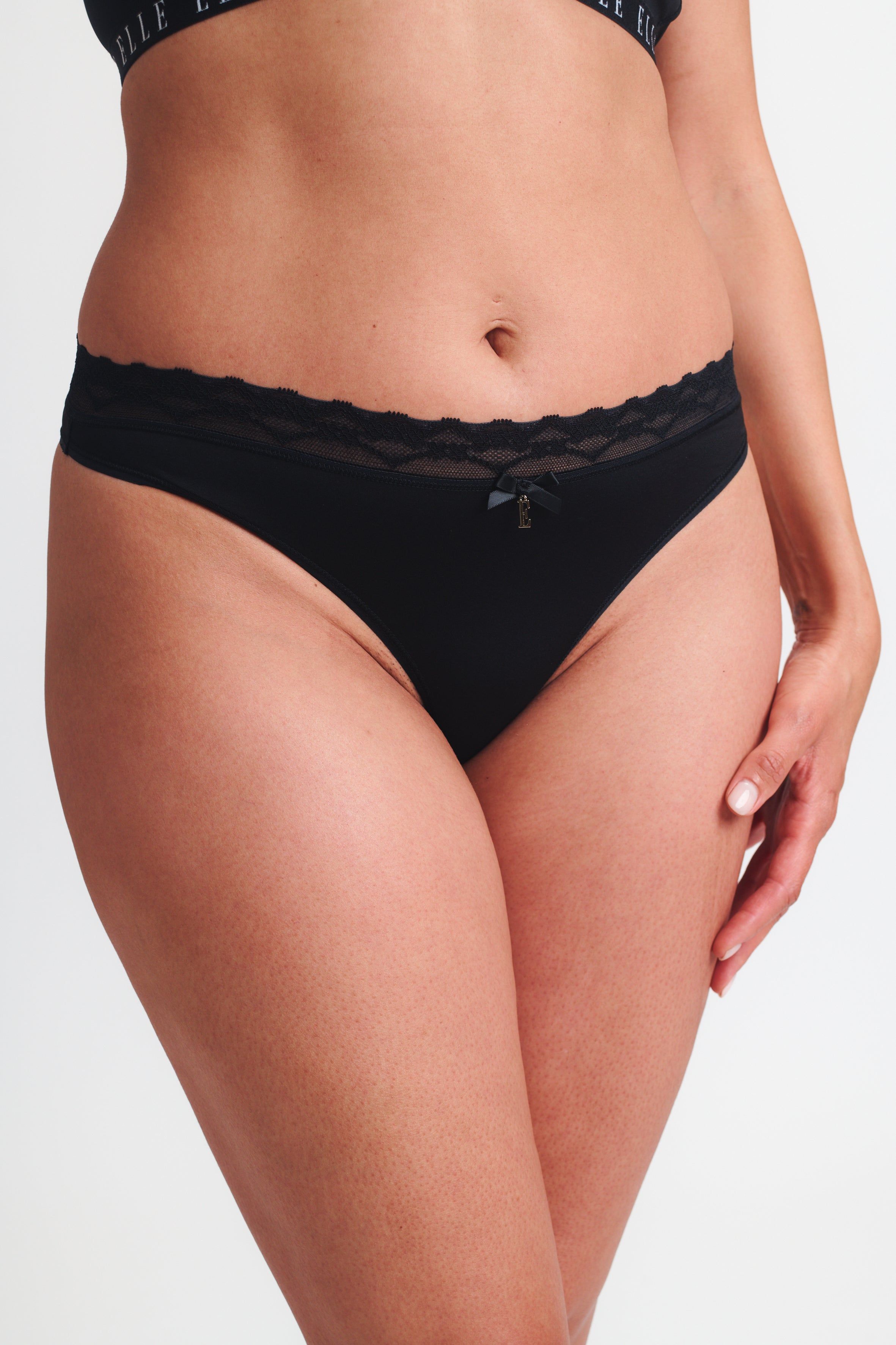 ELLE Multi Pack (5) Lace Waist Thong