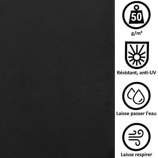 Géotextile anti-mauvaises herbes non tissé 50 g/m2 - 3,20 x 50 mètres - GT GARDEN