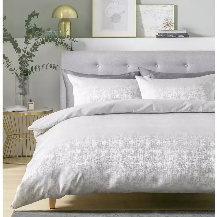 Habitat Distressed Jacquard Silver Bedding Set - Single