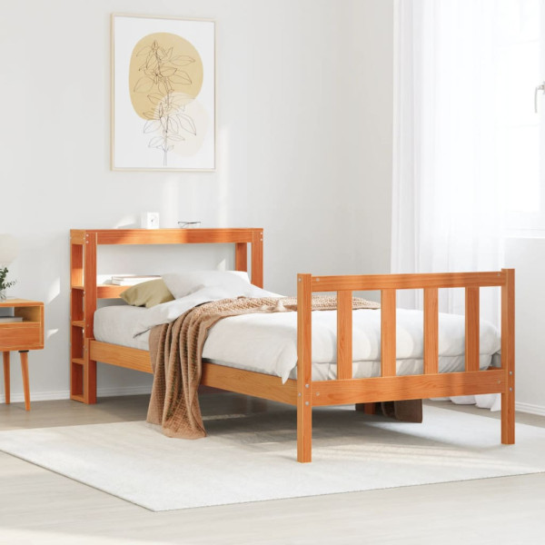 Łóżko Drewniane Rama Łóżka Sofa Brązowe Do Sypialni Pokoju 100x200 cm