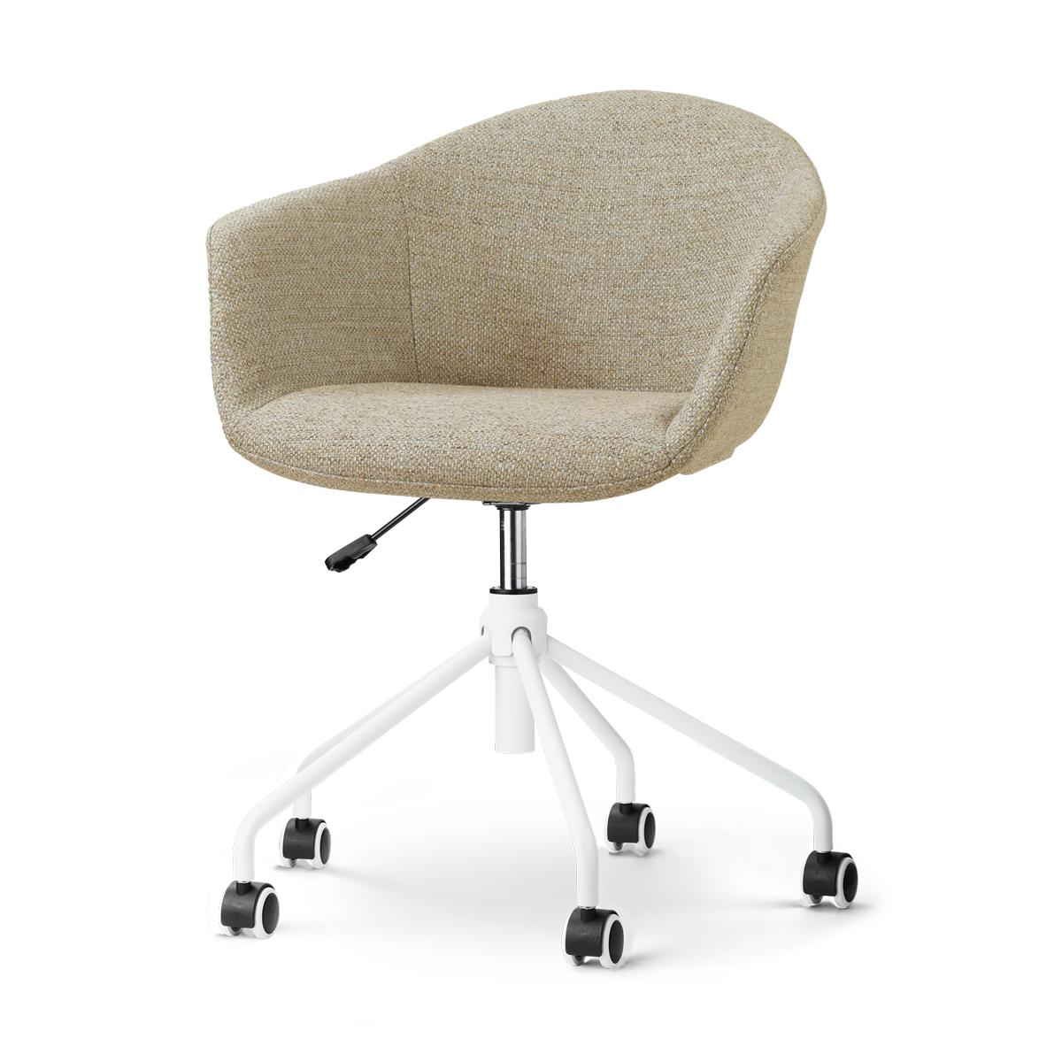 Nolon Nout-Otis Bureaustoel Taupe Melange - Wit Onderstel