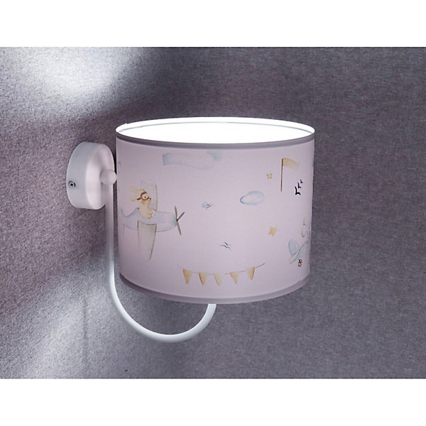 Applique enfant Sweet Dream 22,5 x 22,5 x 27 cm Tissu PVC imprimé animaux dans vol sur fond blanc, intérieur blanc