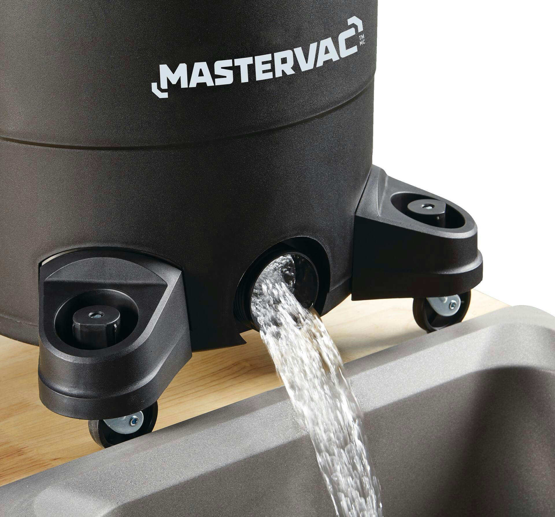 Mastervac VOC809PF 4.0 Peak HP Wet/Dry Shop Vacuum with Anti-Bacterial Cartridge Filter, 30-L