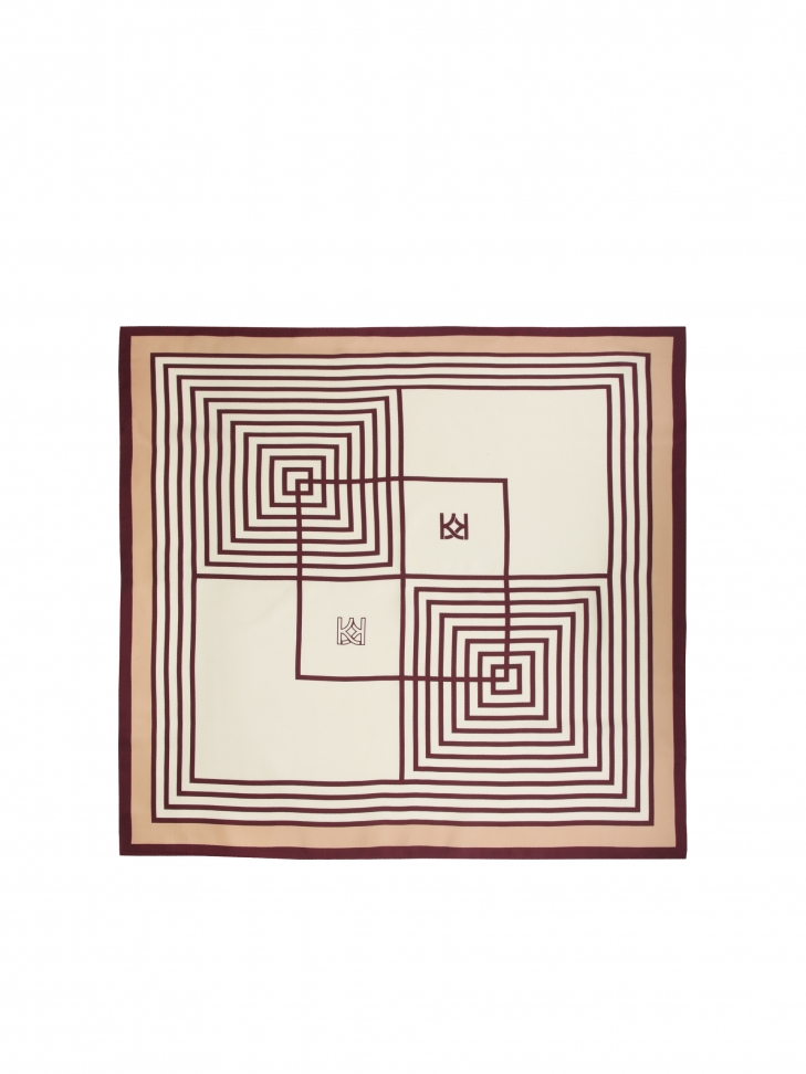 Silk gavroshka scarf