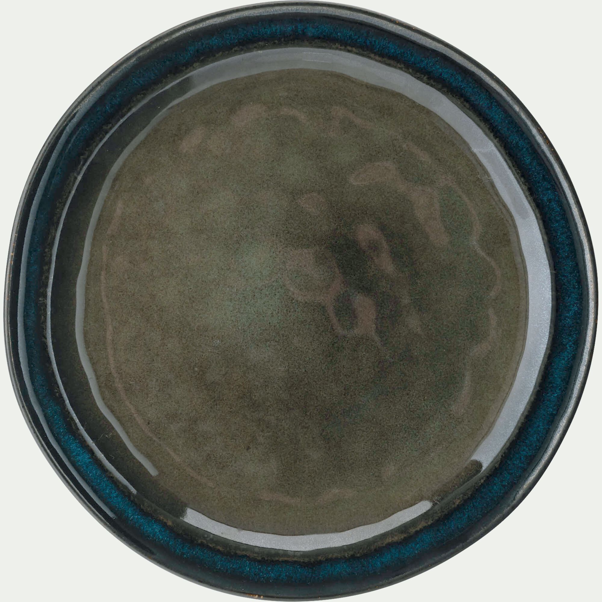 JADE - Assiette plate en grès D27cm - vert cèdre