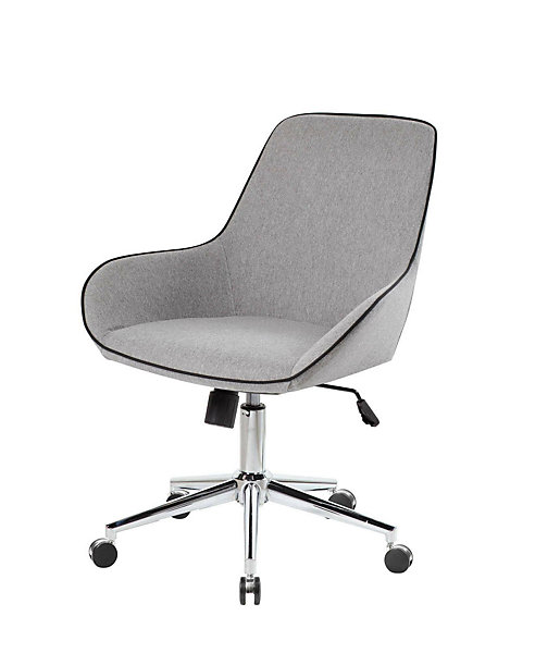 Chaise à roulettes Luminosa, Chaise de travail à roulettes, Siège de bureau ergonomique, 66x59h98 cm, Gris