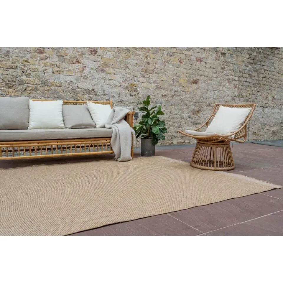 Interieur05 Jute buitenkleed naturel border - 380 x 280 cm