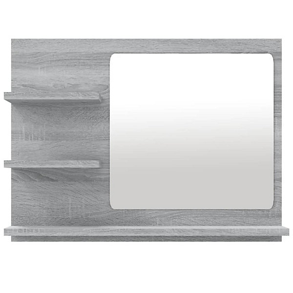 Miroir de bain 60 x 10,5 bois gris Helloshop26