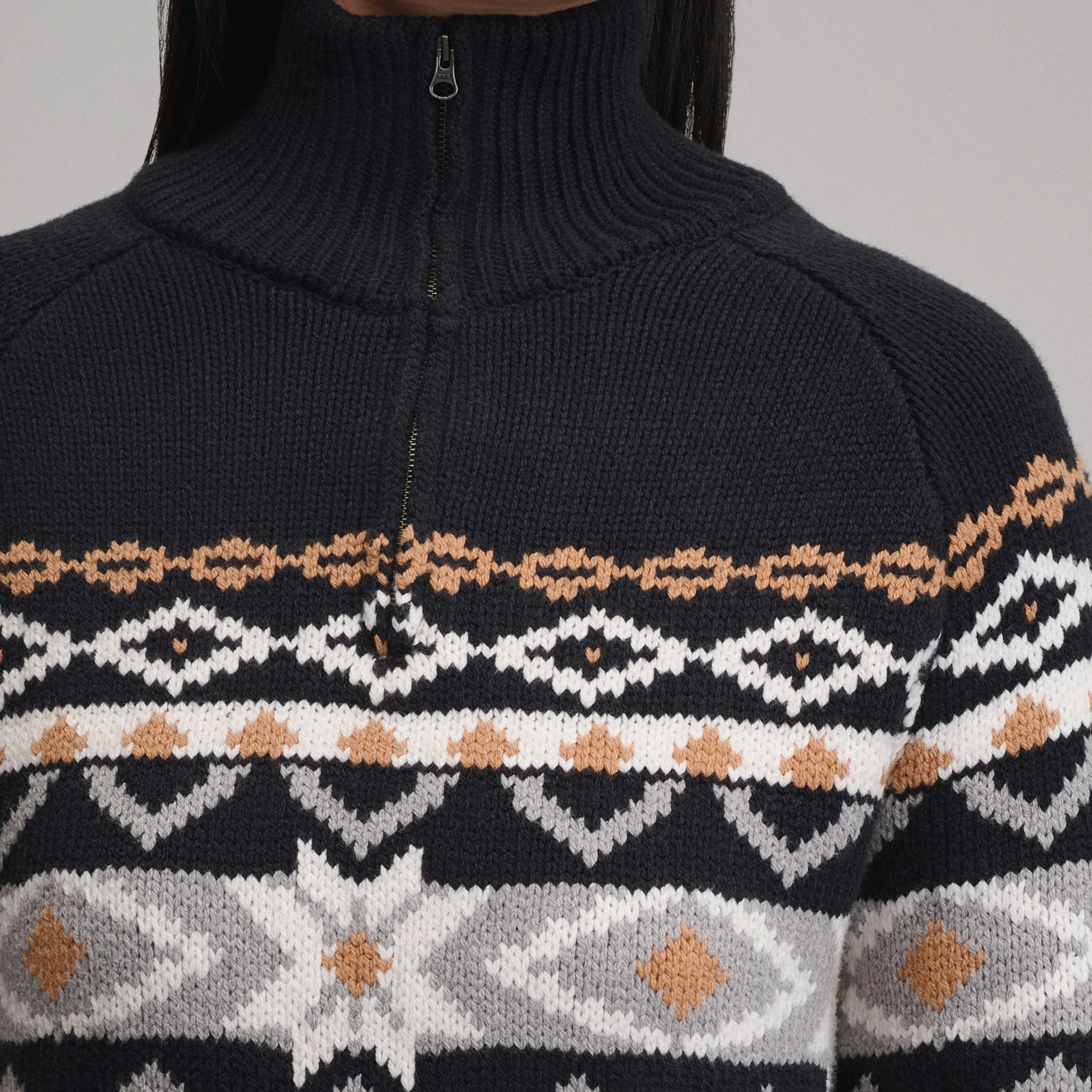 Women's Everloft Jacquard Quarter-Zip Sweater