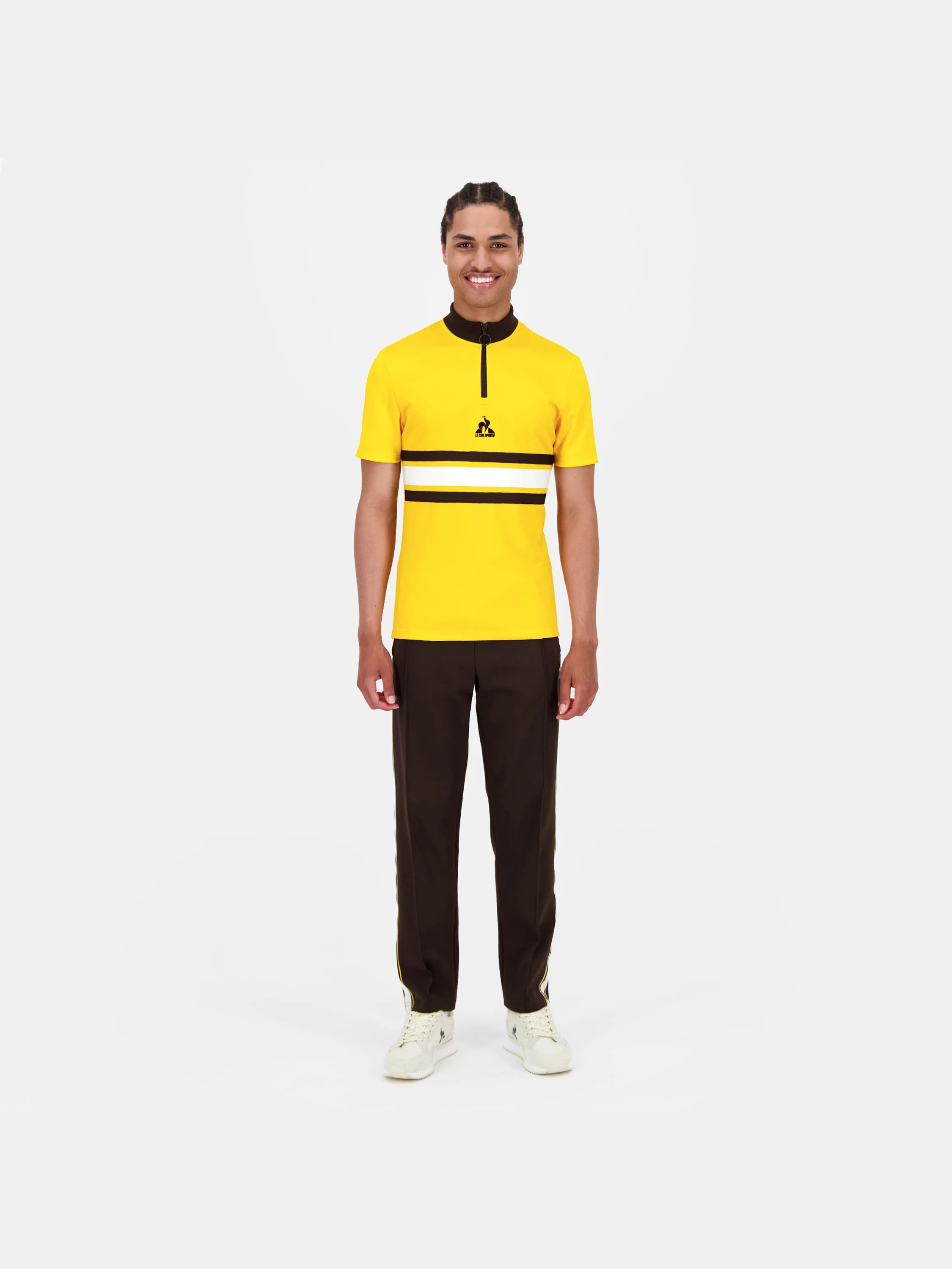 Maillot cyclisme manche courte à col zippé