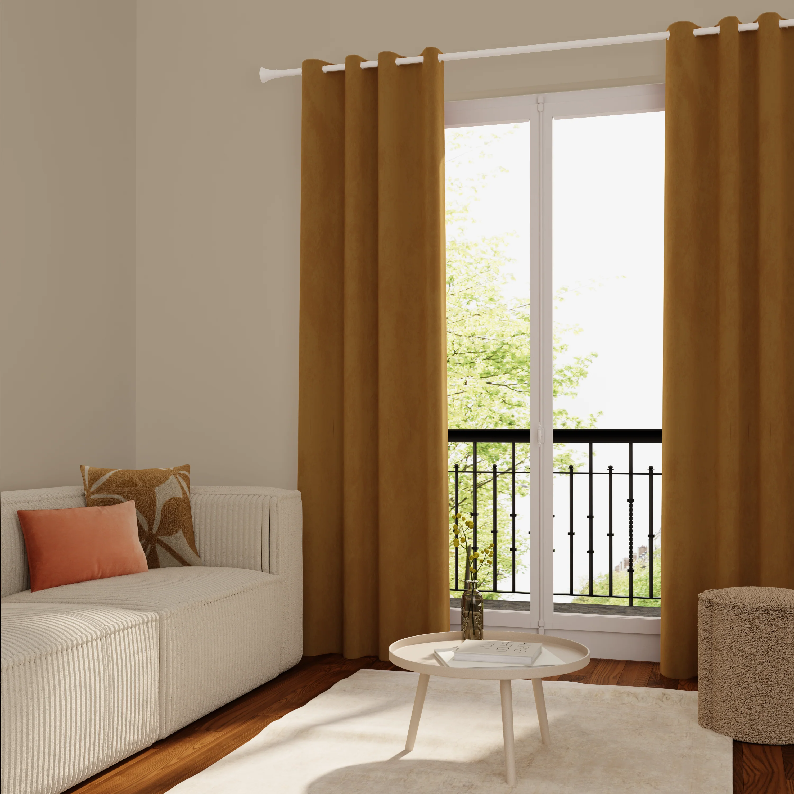 4MURS Rideau VELVET coloris ocre 140 x 260 cm