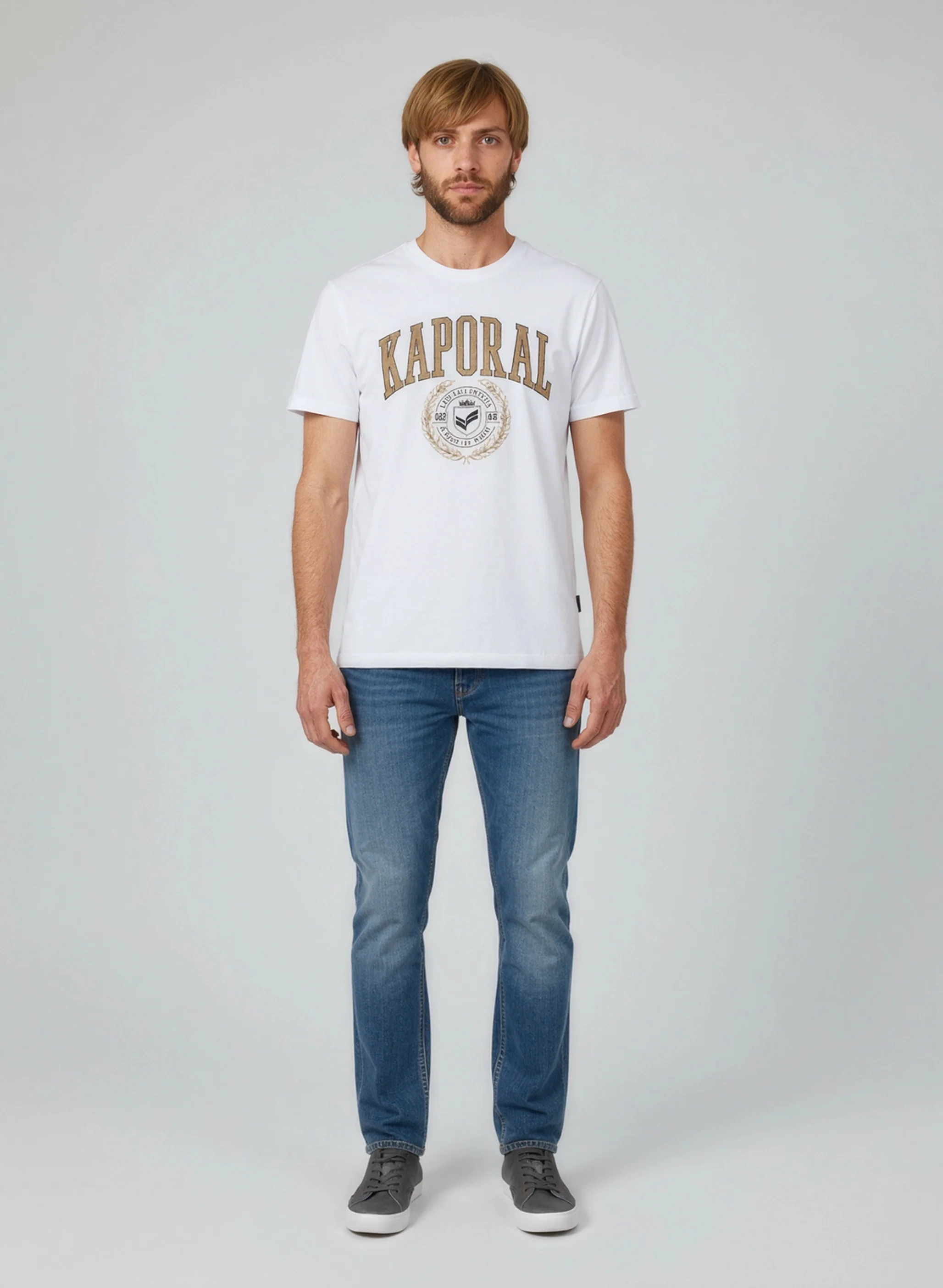 T-shirt manches courtes regular blanc coton ROBIN