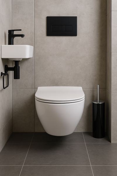 Szczotka toaletowa do toalety WC czarna - Yoka