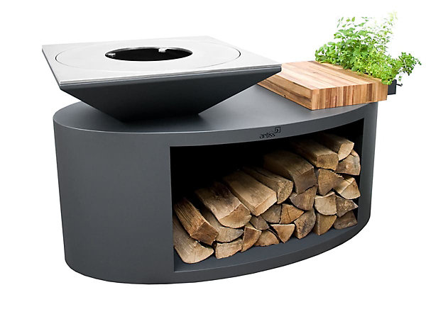 Brasero G3 Graphite plaque de cuisson acier inoxydable alimentaire - Artiss