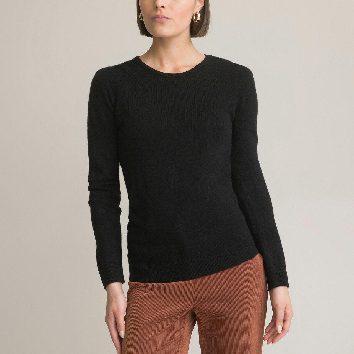 Pull col rond en fine maille, à toucher très doux