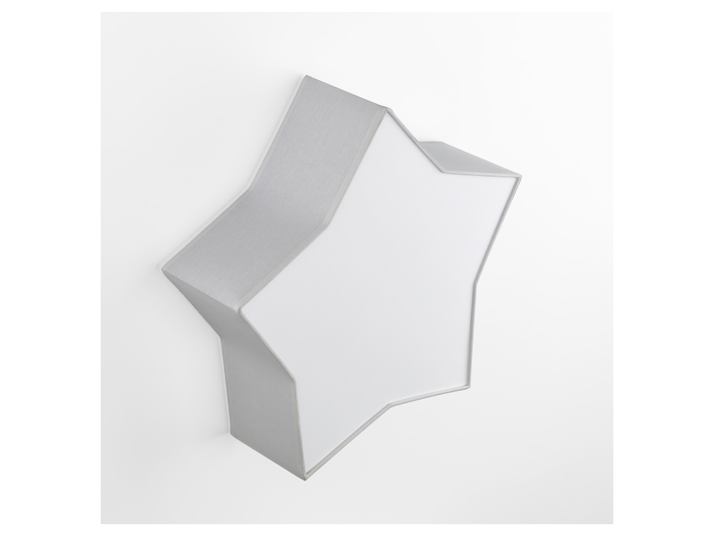 Lampa sufitowa Star 2-punktowa tkaninowa szara