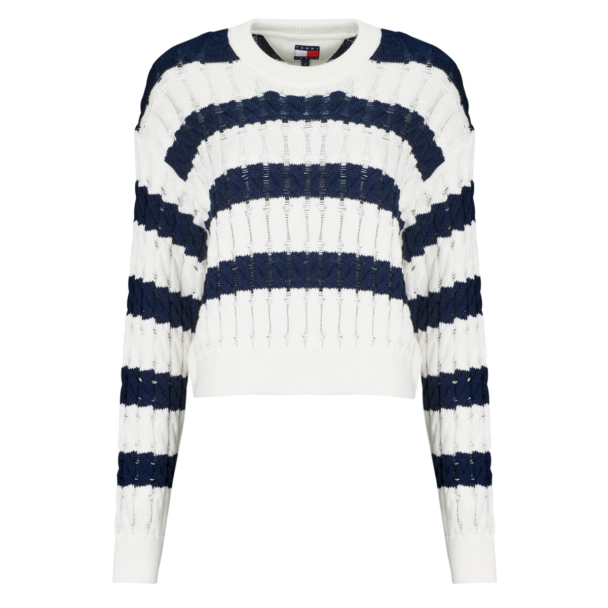 Tommy Jeans - TJW LOOSE CABLE SWEATER EXT - White