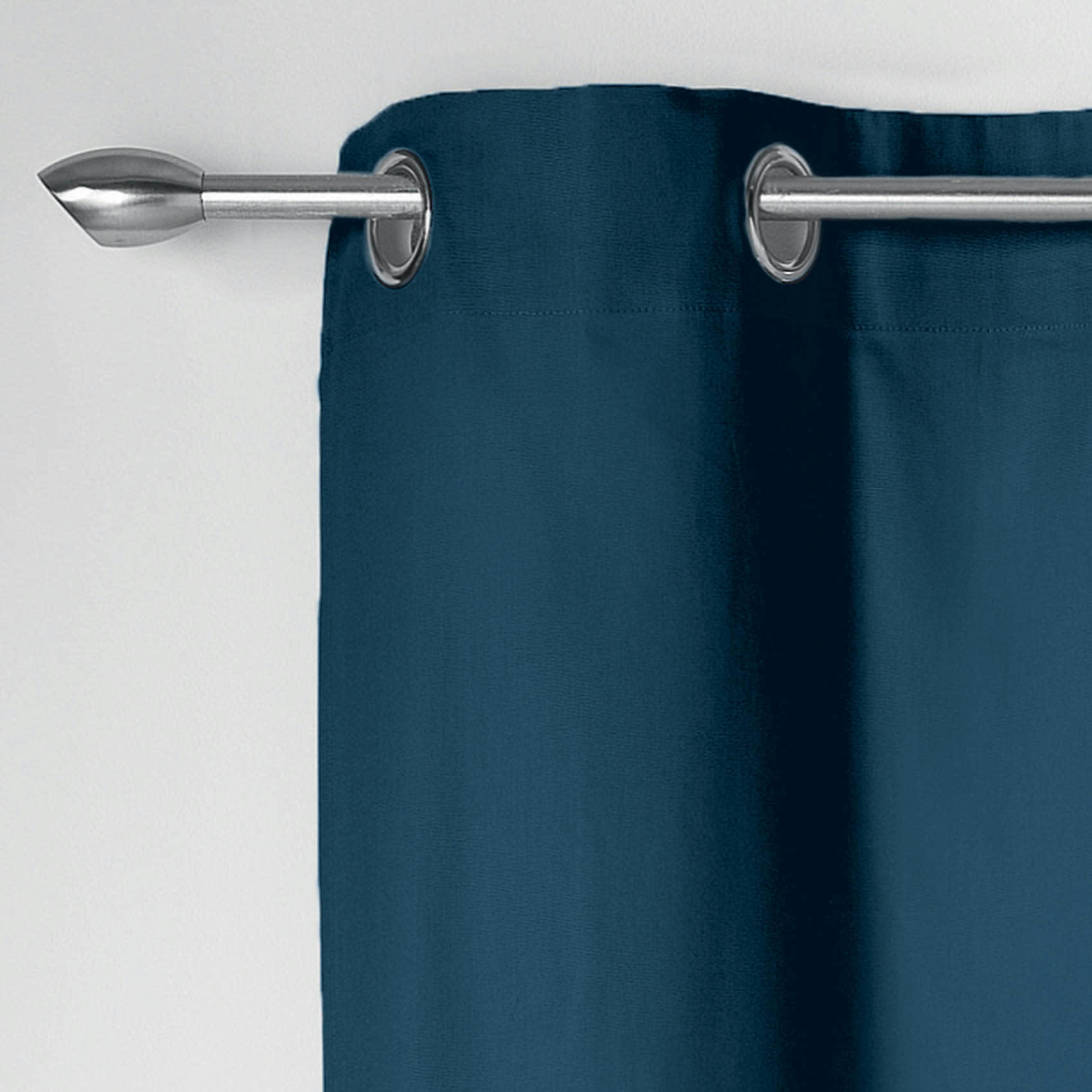 - Rideau à œillets 100 % coton panama bleu marine 140x240 cm