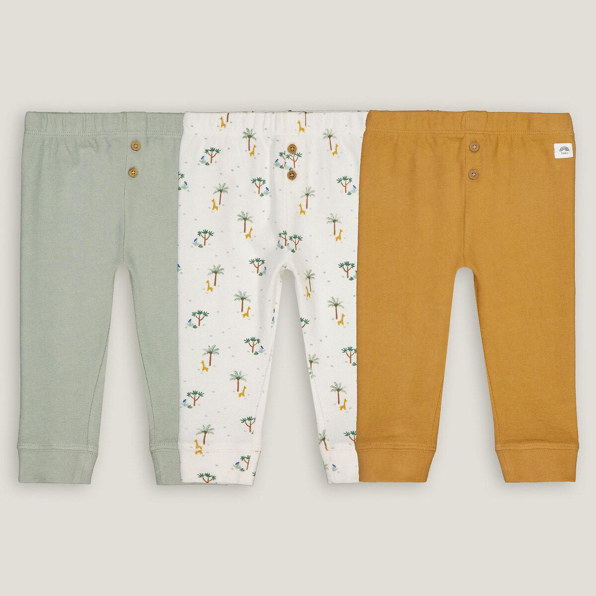 Lot de 3 leggings en coton fantaisie